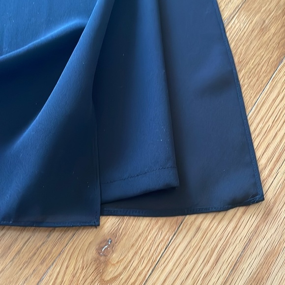 Adrianna Papell Black Wide Leg Elastic Waist Layered Chiffon Panel Pants 12 - Picture 7 of 7